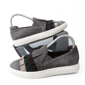Vaneli Sport Only Ruffle Suede Slip-on Casual Shoes "Grey Multi" Women's 7.5M